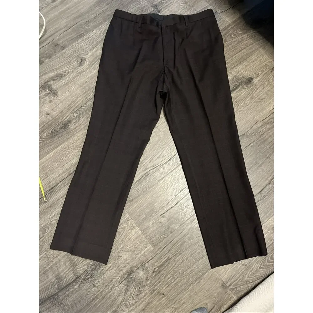 Banana Republic Mens Classic Fit Pants Brown 38x32 Dress Pant Stretch Wool Blend